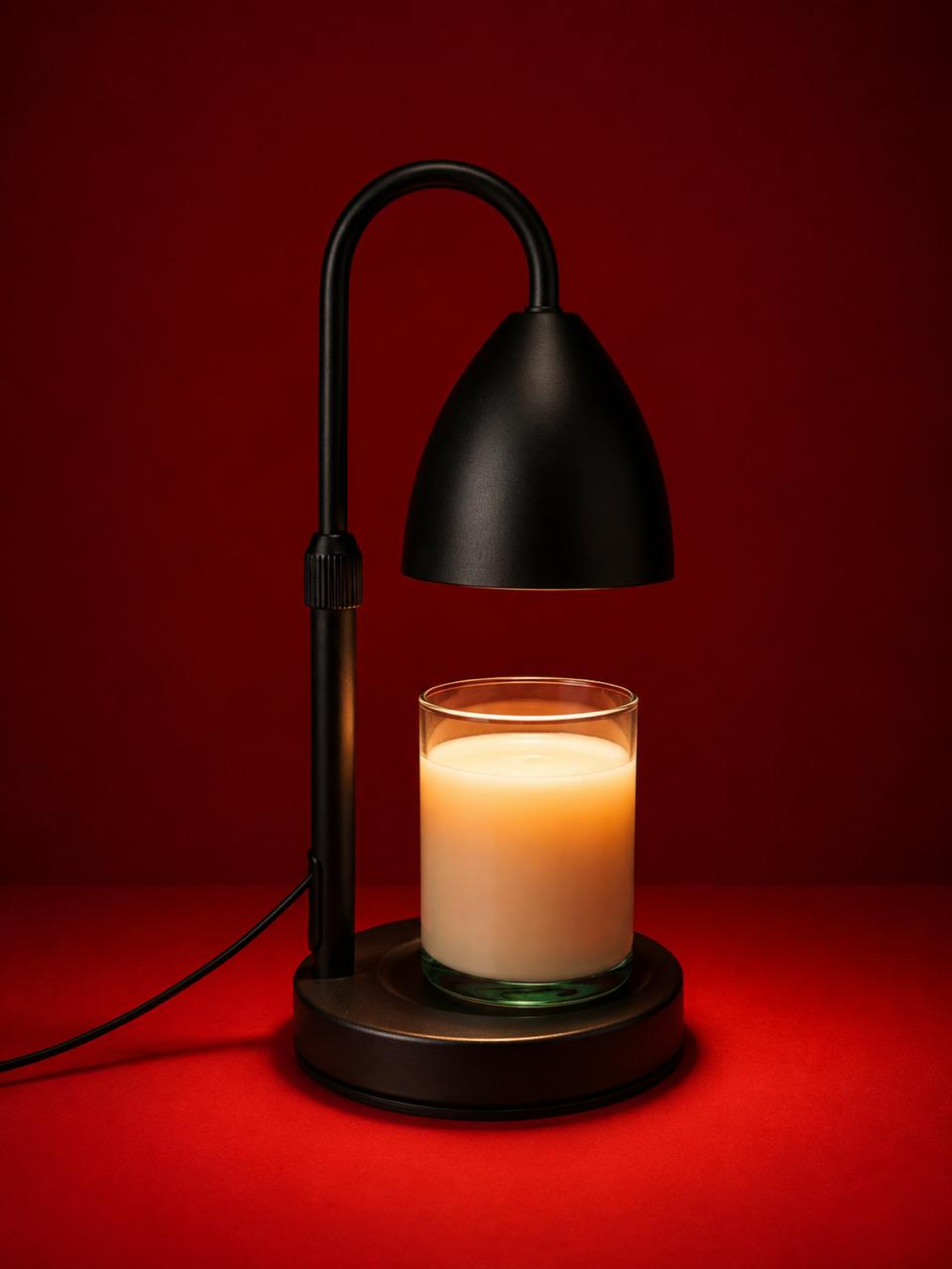 Lámpara calentadora de velas Negra Mate